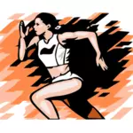 Kvinnelige runner illustrasjon