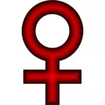 Červený ženský symbol