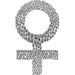 Negro símbolo femenino