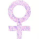 Weibliche Symbol in Farbe