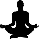 Logotipo de ioga preto