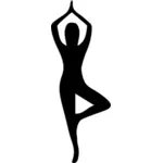 Logotipo de pose de ioga