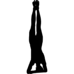 Gadis di yoga pose silhouette