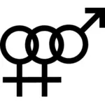 महिला bisexuality प्रतीक