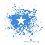 索马里国旗墨迹喷溅形状中