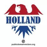הנשר צללית בגוונים הולנדי