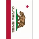 国旗的加州共和国垂直矢量图像