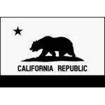 علامة تدرج الرمادي لصورة متجه جمهورية كاليفورنيا