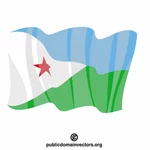 Флаг Джибути векторный клипарт