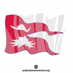 Флаг Непала векторный клипарт