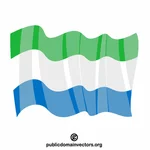 Vlag van Sierra Leone vector