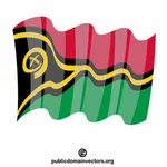 Vlag van Vanuatu vector clip art