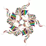 Imágenes Prediseñadas de forma de la flor con líneas de colores