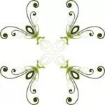 Zelený květ tvaru vektorové grafiky