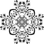 Motif floral sur fond blanc