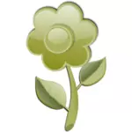 Блеск зеленый цветок на стебель векторные картинки