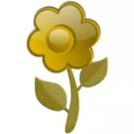 Kiiltävä keltainen kukka kantavektorigrafiikassa