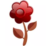 Kwiat brązowy połysk na obraz wektor łodyga