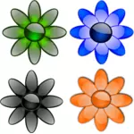 Glänzende Daisy Blütenblätter Vektor-Bild