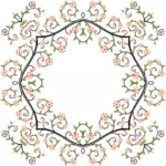 Obraz szykowny kwiatowy ramki wzorzyste