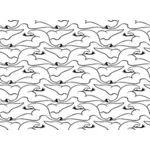 Imagem de vetor de cisnes a voar