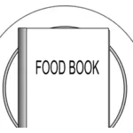 Ilustracja wektorowa książki jedzenie na talerzu