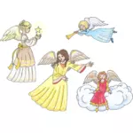 Fyra kvinnliga änglar