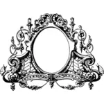 Dekorativa vintage spegel