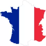 Mapa de bandeira de França
