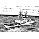 Vojenské lodi vektorové kreslení