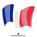 Franceză fluturând steagul