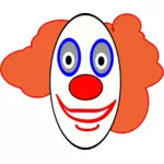 Immagine vettoriale viso di clown