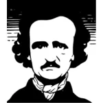 Dessin vectoriel de profil Edgar Allen Poe