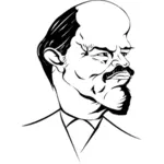 لينين وجه كاريكاتير ناقلات مقطع الفن