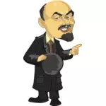 Lenin celého těla karikatura vektorový obrázek