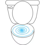 Swirly शौचालय वेक्टर क्लिप आर्ट