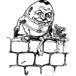 رسم متجه من دامبتي dumpty يقفز السياج