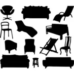 Furniture silhouettes