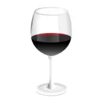 Rött vin glas vektorbild