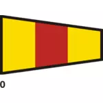 Bandera amarilla y roja