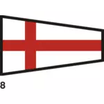 Bandeira vermelha-cruzadas