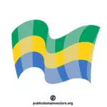 Bendera Gabon melambai-lambaikan