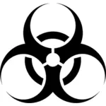 Ilustracja wektorowa symbol międzynarodowej biohazard
