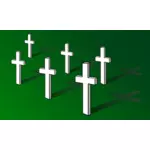 Кресты на поле векторное изображение