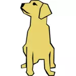 漫画の犬の肖像画のベクトル図