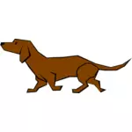 Jednoduché barevné vektorové kreslení psa