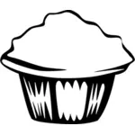 Rysunek wektor muffin waniliowy