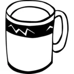 Kaffe eller te kopp vektorgrafik