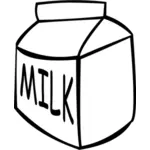 Vector de cartón de leche