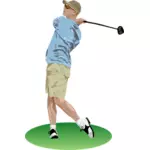 ゴルフ プレーヤーのベクトル画像